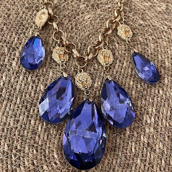Blue large stone necklace - Picture 7 of 17